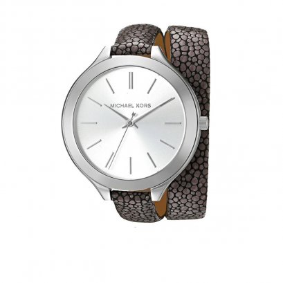 New Michael Kors Watch MK2475 in Grey Leather SHW