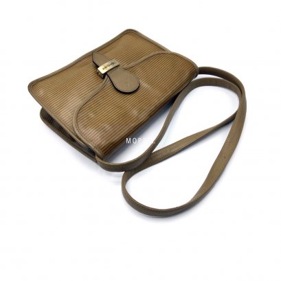 Used YSL Vintage Crossbody Bag in Khaki Canvas GHW