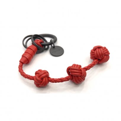 New Bottega Key Charm in Red Leather RHW