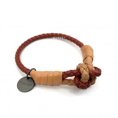 New Bottega Bracelet M&quot; in Two Tone Leather RHW