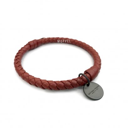 New Bottega Bracelet M&quot; in Red Leather RHW
