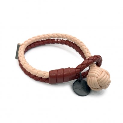 New Bottega Bracelet S&quot; in Two Tone Leather RHW