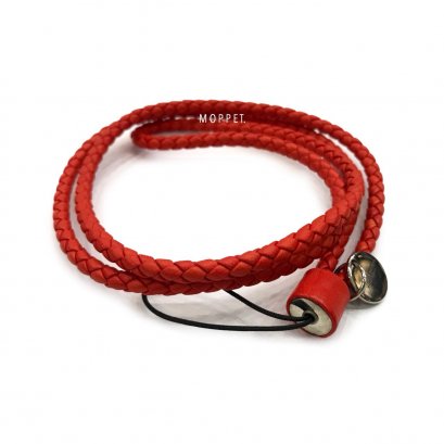 New Bottega Lanyard Red Leather SHW