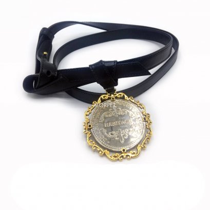 Used Dolce&amp;Gabbana Women Belt in Black Leather G/SHW