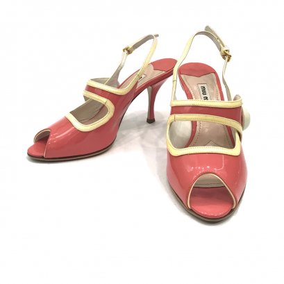 Used Miu Miu Low Heels 36.5” in Pink Patent GHW