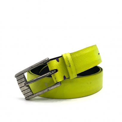 Used Paul Smith Belt 80&quot; in Neon Green Leather RHW