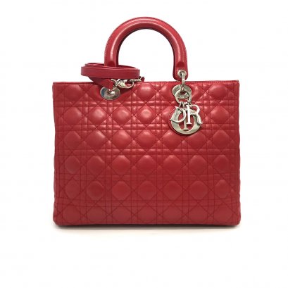 Used Christian Dior Lady 12&quot; in Red Leather SHW