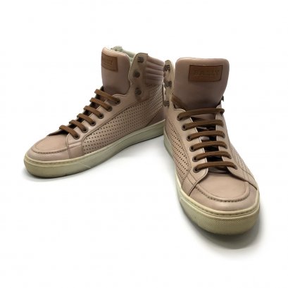 Used Bally Men&#039;s Sneakers High Top 41&quot; in Nude Leather