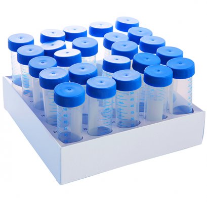 Centrifuge Tube, Conical, PP, Racked, 50 mL, DNase/RNase free - 16 x 25 un.
