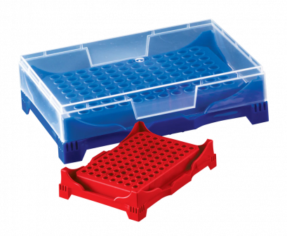 PCR Work Up Rack, PP, 96 Places, Plates/Strips/Tubes, Assorted Colours