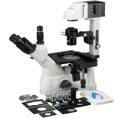 (IN480TC-3PL) N480 Series Inverted Phase-Contrast Trinocular Compound Microscope Infinity- Corrected, Kohler Illumination