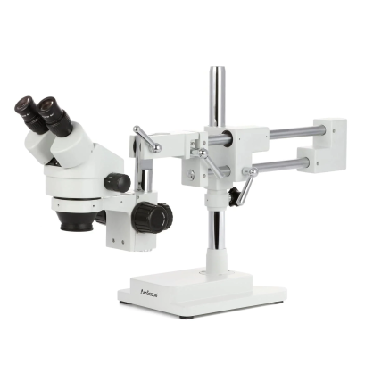 (SM-4B-3PL) SM-4 Series Zoom Binocular Stereo Microscope on Double Arm Boom Stand