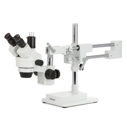 (SM-4T-3PL) SM-4 Series Zoom Trinocular Stereo Microscope on Double Arm Boom Stand