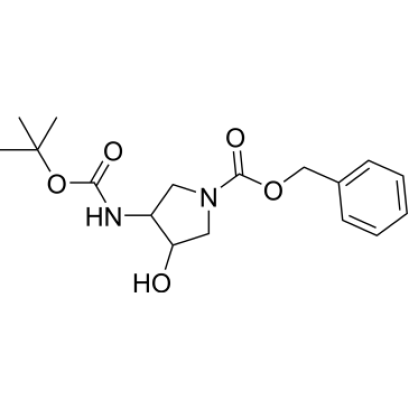 Benzyl 3-(tert-butoxycarbonylamino)-4-hydroxypyrrolidine-1-carboxylate, 98% (CAS.1415564-73-6)