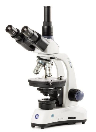 EC.1103-P-DLED EcoBlue trinocular microscope for polarization with achromatic semi-plan