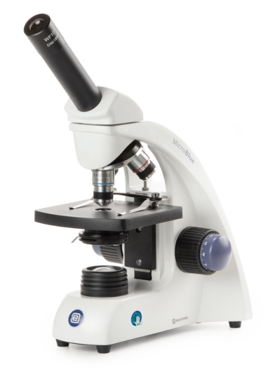 MicroBlue monocular microscope with achromatic