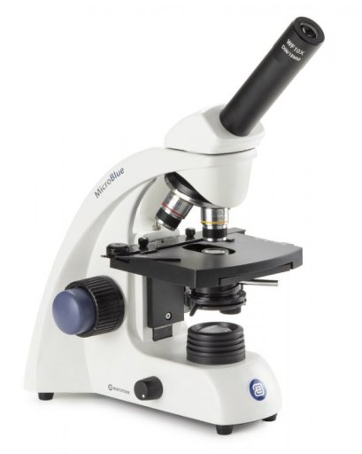 MicroBlue monocular microscope with achromatic