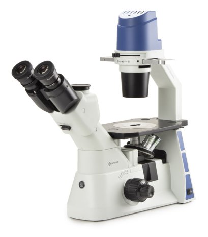 OX.2003-PLPH Inverted trinocular microscope without mechanical stage PLPH 10/20/40x, 5 W NeoLED and with transportation box