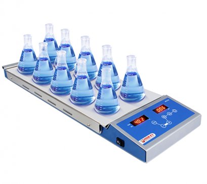 10-Position Magnetic Hotplate Stirrer