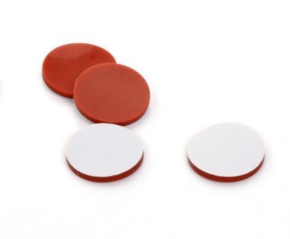 9mm white PTFE/red silicone septa