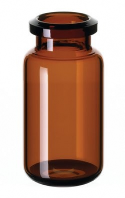 10ml Crimp headspace amber vial, flat bottom