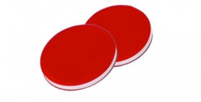 9mm red PTFE/white silicone septa