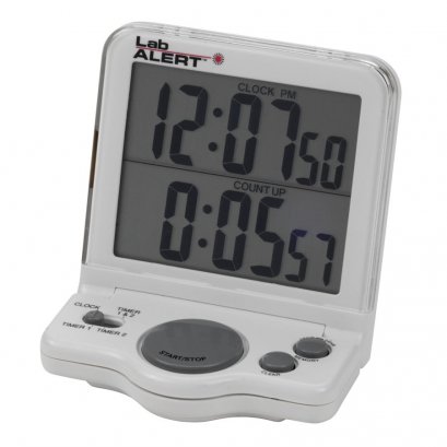 Lab Alert&reg; Big Digit Dual Timer Clock, Blue