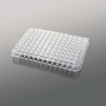 0.1mL 96 well PCR plate, Semi-skirted, clear plate, white tube