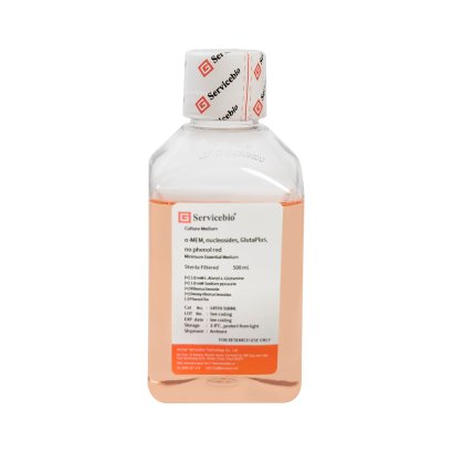 α-MEM, nucleosides, GlutaPlus, no phenol red, 500 mL