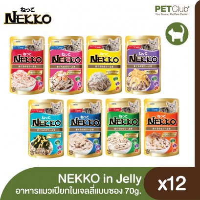 Nekko in Jelly Pouch - อาหารแมวเปียกในเจลลี่ [70g.x12ซอง]