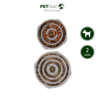 Outward Hound Fun Feeder Drop - ชาม slow feeder รุ่นดรอป สีเทา