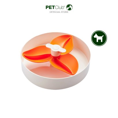 PetDreamHouse SPIN - ชามข้าว Interactive และ Slow Feeder รุ่น Bougainvillea สีส้ม