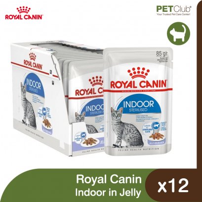 Royal Canin Wet Indoor in Jelly - อาหารเปียกแมวเลี้ยงในบ้าน สูตรเจลลี่ (85gx12ซอง)