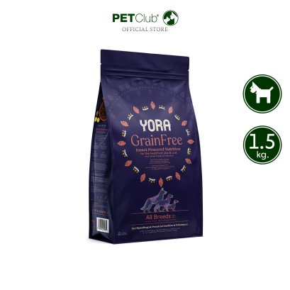 Yora All Breed Grain Free - อาหารสุนัขโต เกรนฟรี โปรตีนแมลง 1.5kg