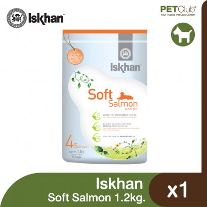 Iskhan Soft Salmon - อาหารสุนัขเม็ดนุ่ม สูตรแซลมอน 1.2kg.