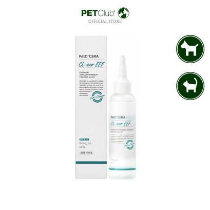 PetO' CERA Cl-Ear EEF น้ำยาทำความสะอาดหูสุนัขและแมวสูตรอ่อนโยน ขนาด 120 ml.