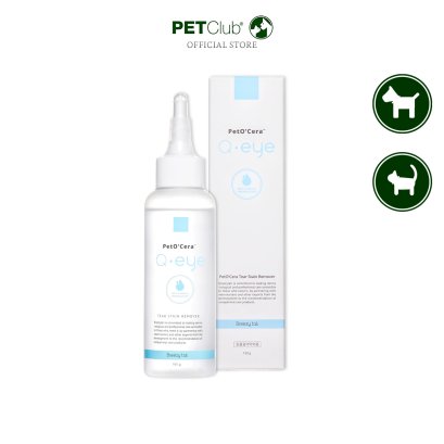 Pet’O CERA Q-Eye น้ำยาทำความสะอาดรอบดวงตาสุนัขและแมวสูตรอ่อนโยน 100ml.