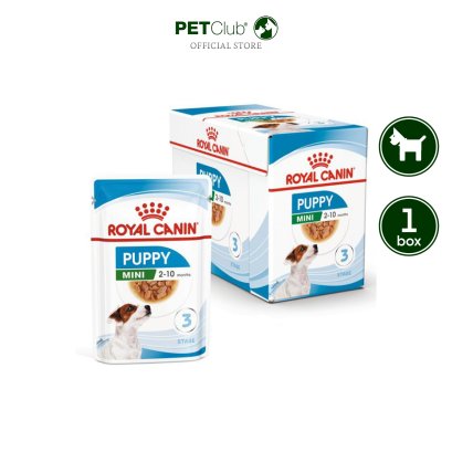 Royal Canin Wet Mini Puppy in Gravy - อาหารเปียกสูตรลูกสุนัขพันธุ์เล็ก [85g.x12ซอง]