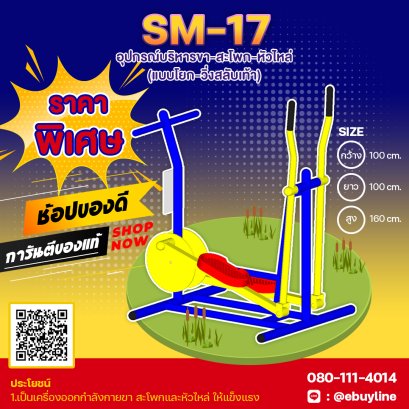   SM-17 อุปกรณ์บริหารขา-สะโพก-หัวไหล่ (แบบโยก-วิ่งสลับเท้า) 