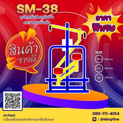  SM-38 อุปกรณ์บริหารข้อเข่าและขาแบบย่ำเท้า 