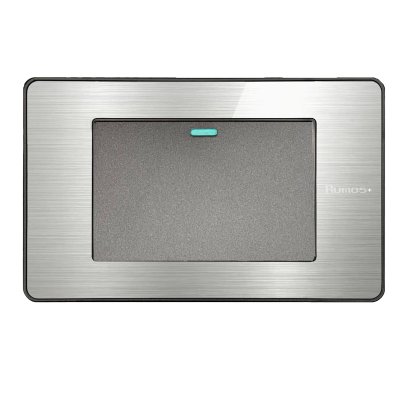 สวิตช์ไฟฟ้าแบบ 1G(ปุ่มใหญ่) สองทาง พร้อมกรอบสีอลูมิเนียม