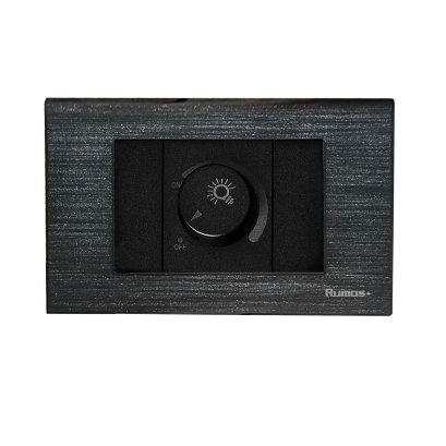 สวิตช์ไฟฟ้าแบบ DIMMER พร้อมกรอบพลาสติก HAIRLINE สีดำ