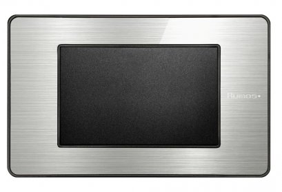 สวิตช์ไฟฟ้าแบบ 1G(ปุ่มใหญ่) สองทาง พร้อมกรอบสีอลูมิเนียม