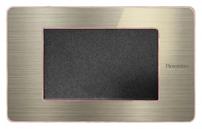 สวิตช์ไฟฟ้าแบบ 1G(ปุ่มใหญ่) สองทาง พร้อมกรอบสีโรสโกลด์