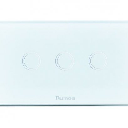 Rumos touch switch 3 gang 2 way Royal white 