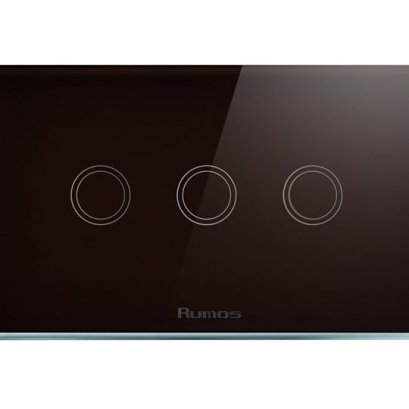 Rumos touch switch 3 gang 2 way ONYX BLACK 