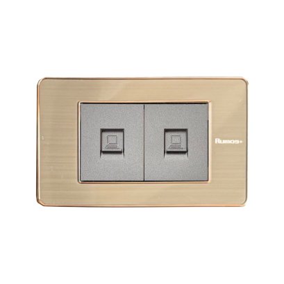 เต้ารับLAN พร้อมกรอบสีโรสโกลด์