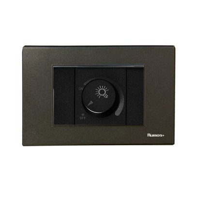 สวิตช์ไฟฟ้าแบบ DIMMERพร้อมกรอบพลาสติก สีดำ