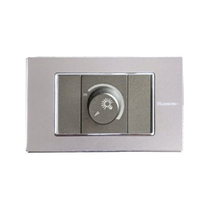 สวิตช์ไฟฟ้าแบบ DIMMERพร้อมกรอบสแตนเลส PinkGRAY