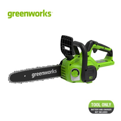 Greenworks Battery Chainsaw 24V, 0.6HP, Bar 10&rdquo; Bare Tool